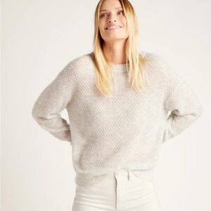 Baby Alpaca-Wool Diamond Stitch Crew